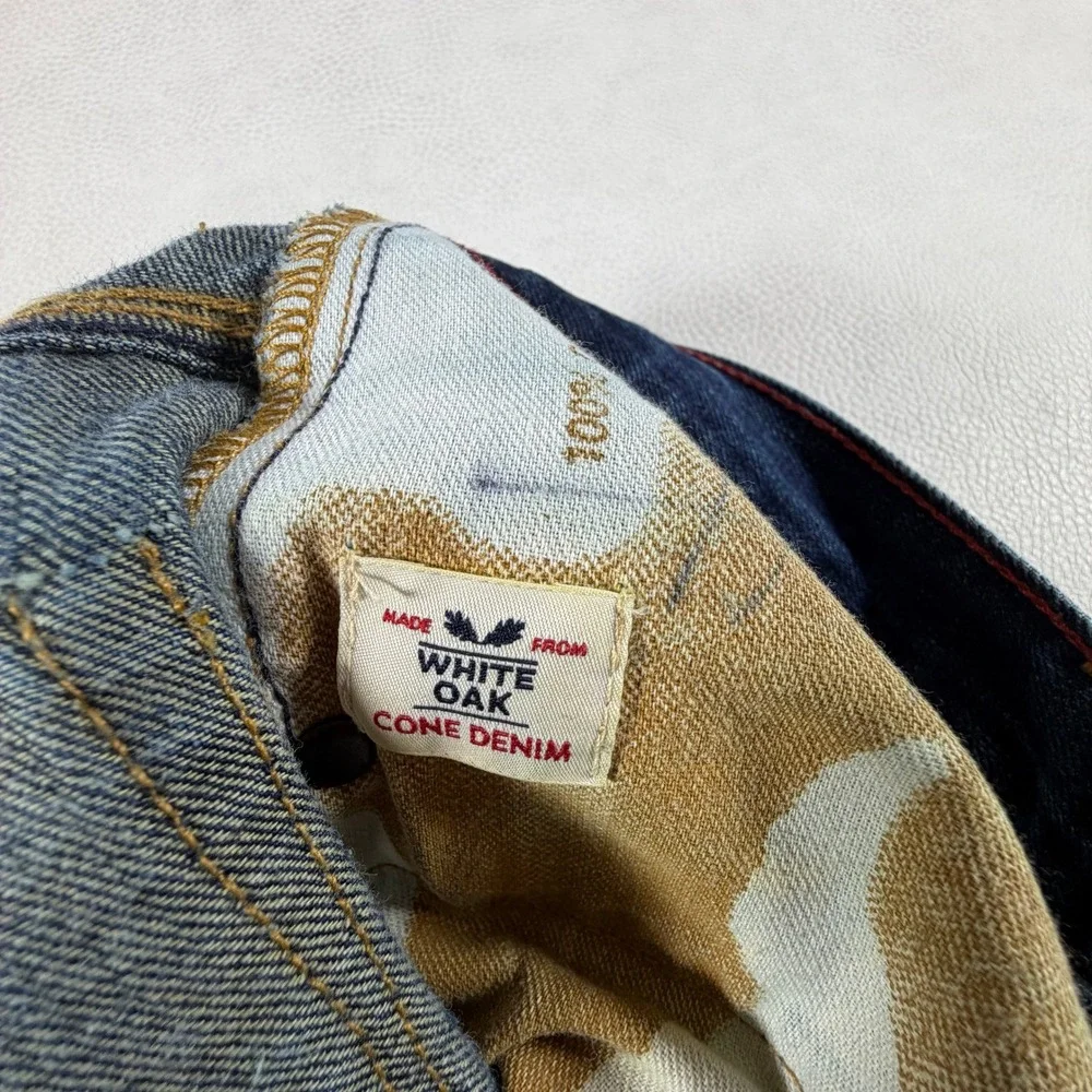 Raleigh Denim Jones White Oak Cone Denim Selvedge Jeans Mens 30x34 Medium Wash